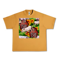 Peanut Butter Mama And Baby Pig Urban Heavy Tee - BundleAndBundleShop