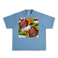 Pebble Blue Mama And Baby Pig Urban Heavy Tee - BundleAndBundleShop