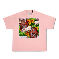 Salmon Mama And Baby Pig Urban Heavy Tee - BundleAndBundleShop