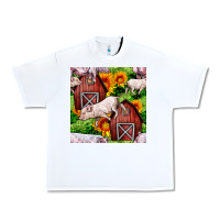 White Mama And Baby Pig Urban Heavy Tee - BundleAndBundleShop