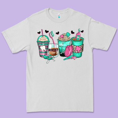 Dentist Coffee Cups Premium Tee Designed By Zillion Design Studio