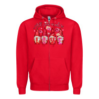 Red all you need is love Zipper Hoodie - NancyCooperArtShop