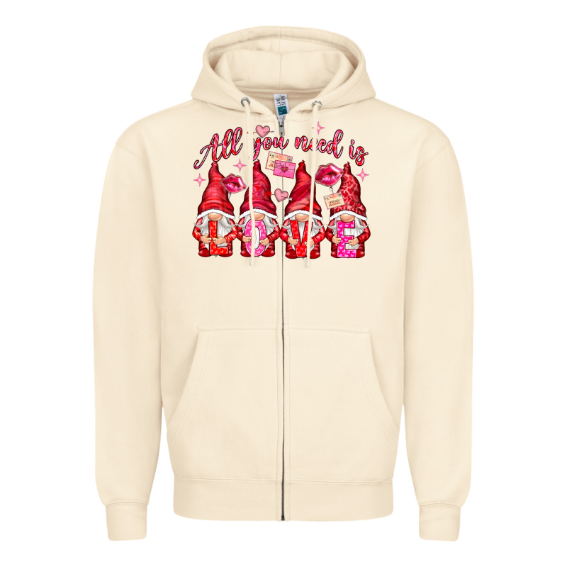 All You Need Is Love Zipper Hoodie by NancyCooperArtShop | Teevron