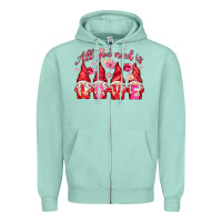 Seafoam all you need is love Zipper Hoodie - NancyCooperArtShop