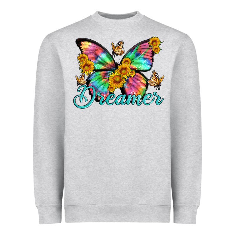 Dreamer With Butterfly And Sunflowers Heavyweight Sweatshirt by Artiststas | Teevron
