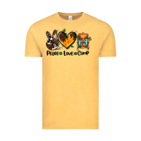 Vintage Mustard peace love camp ado Vintage Tee - AdoDesignShop