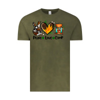 Vintage Olive peace love camp ado Vintage Tee - AdoDesignShop