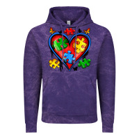 Cloud Purple autism heart Vintage Hoodie - Artiststas