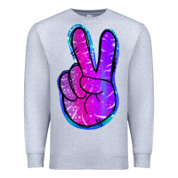 Heather Grey Mermaid Peace Sign Premium Sweatshirt - Jasminsmagicworld