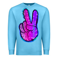 Ocean Blue Mermaid Peace Sign Premium Sweatshirt - Jasminsmagicworld