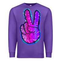 Purple Mermaid Peace Sign Premium Sweatshirt - Jasminsmagicworld