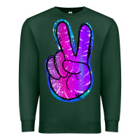Sports Green Mermaid Peace Sign Premium Sweatshirt - Jasminsmagicworld