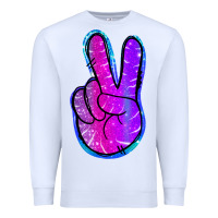 White Mermaid Peace Sign Premium Sweatshirt - Jasminsmagicworld
