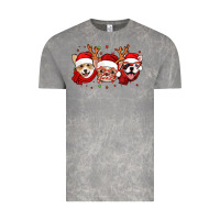 Cloud Rock christmas dogs corgi chihuahua frenchie Vintage Tee - Jasminsmagicworld