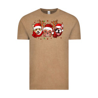 Vintage Coffee christmas dogs corgi chihuahua frenchie Vintage Tee - Jasminsmagicworld