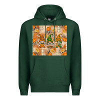 Sports Green fall with gnomes Premium Hoodie - texasbilliewilder