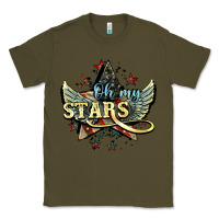 Army Green oh my stars america wings Classic Tee - NancyCooperArtShop