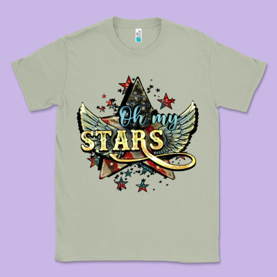 Oh My Stars America Wings Classic Tee Designed By Nancycooperartshop