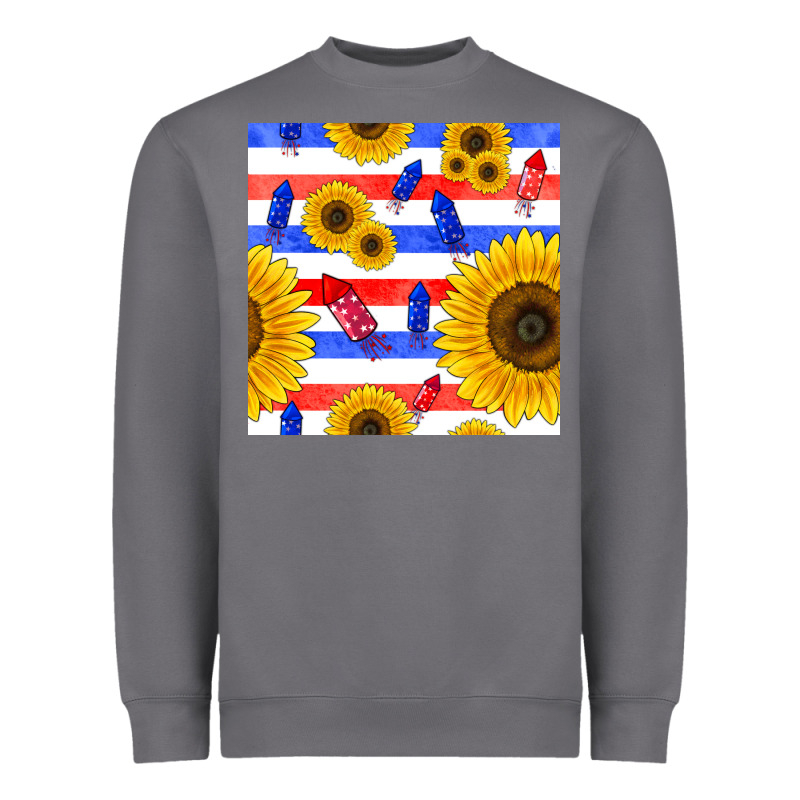 Patriotic Sunflowers Heavyweight Sweatshirt by BundleAndBundleShop | Teevron