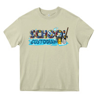 Mossy school custodian Heavy Core Tee - texasbilliewilder