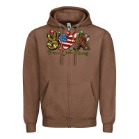 Chestnut peace love army christmas Zipper Hoodie - NancyCooperArtShop