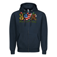 Navy peace love army christmas Zipper Hoodie - NancyCooperArtShop