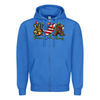True Royal peace love army christmas Zipper Hoodie - NancyCooperArtShop