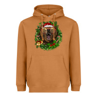 Meerkat christmas bear  wreath Heavyweight Hoodie - BarkalooDesign