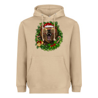 Mushroom christmas bear  wreath Heavyweight Hoodie - BarkalooDesign