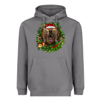 Storm christmas bear  wreath Heavyweight Hoodie - BarkalooDesign