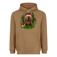 Toasted Coconut christmas bear  wreath Heavyweight Hoodie - BarkalooDesign