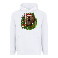 White christmas bear  wreath Heavyweight Hoodie - BarkalooDesign