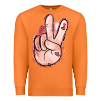 Carrot Floral Argyle Peace Sign Premium Sweatshirt - Jasminsmagicworld