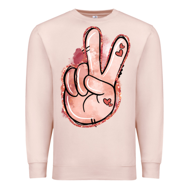Floral Argyle Peace Sign Premium Sweatshirt by Jasminsmagicworld | Teevron