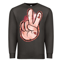 Smoke Floral Argyle Peace Sign Premium Sweatshirt - Jasminsmagicworld
