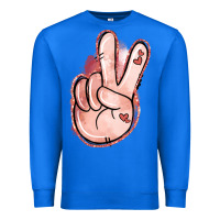 True Royal Floral Argyle Peace Sign Premium Sweatshirt - Jasminsmagicworld
