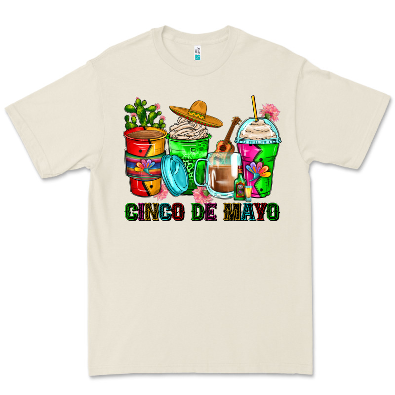 Cinco De Mayo Coffee Cups Premium Tee by Zillion Design Studio | Teevron