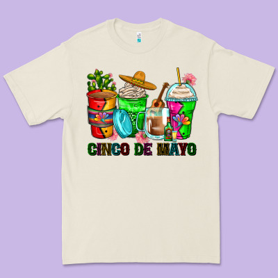 Cinco De Mayo Coffee Cups Premium Tee Designed By Zillion Design Studio