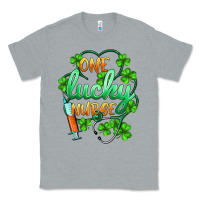 Heather Grey st.patricks one lucky nurse Classic Tee - BarkalooDesign