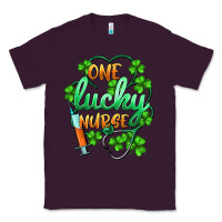 Plum st.patricks one lucky nurse Classic Tee - BarkalooDesign