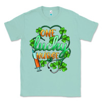 Seafoam st.patricks one lucky nurse Classic Tee - BarkalooDesign