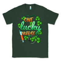 Sports Green st.patricks one lucky nurse Classic Tee - BarkalooDesign