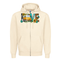 Sandshell school bus love Zipper Hoodie - NancyCooperArtShop