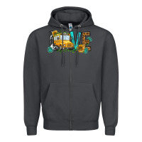 Smoke school bus love Zipper Hoodie - NancyCooperArtShop