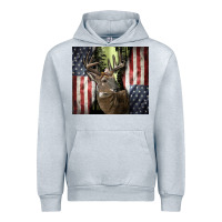 Heather Grey usa deer hunting woods Urban Hoodie - CowGirlArtShop