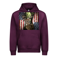 Mauve Wine usa deer hunting woods Urban Hoodie - CowGirlArtShop