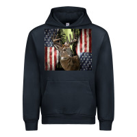 Navy usa deer hunting woods Urban Hoodie - CowGirlArtShop