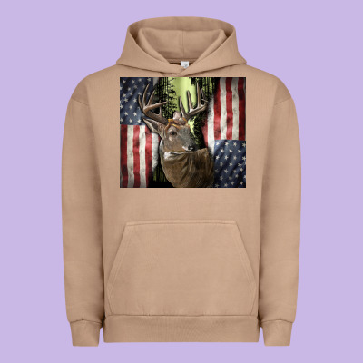 Usa Deer Hunting Woods Urban Hoodie Designed By Cowgirlartshop