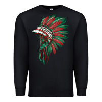 Black american flag indian headdress Premium Sweatshirt - BarkalooDesign