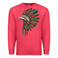 Cardinal american flag indian headdress Premium Sweatshirt - BarkalooDesign